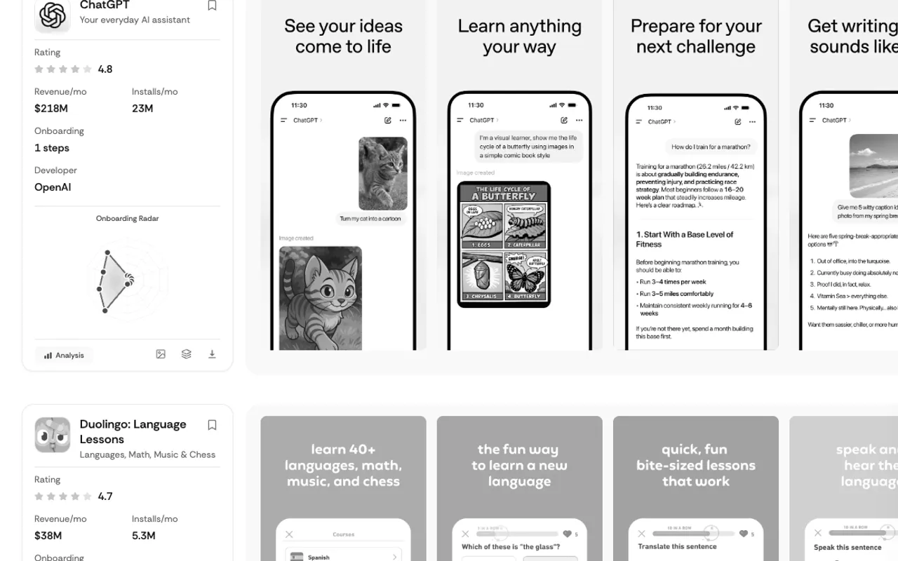 Anteprima di Scrnshts, raccolta di app store design screenshots